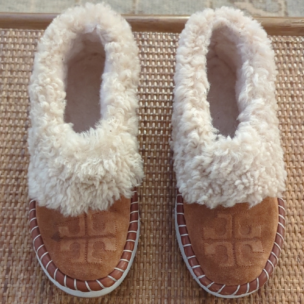 Tory Burch Shearling Slippers